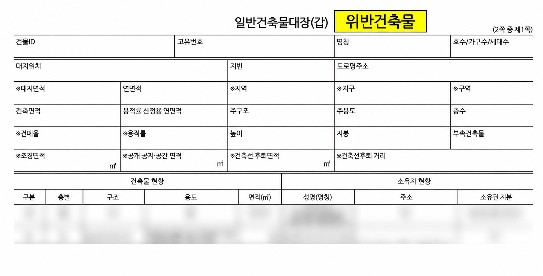 건축물대장